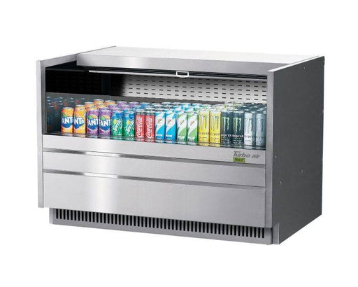 Turbo Air TOM-48UC-S-N 48 1/4" Drop-In Horizontal Open Air Cooler w/ (1) Level – Stainless Steel Exterior, 115v - Bakery Wholesalers