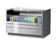 Turbo Air TOM-48UC-S-N 48 1/4" Drop-In Horizontal Open Air Cooler w/ (1) Level – Stainless Steel Exterior, 115v - Donut-Equipment.com