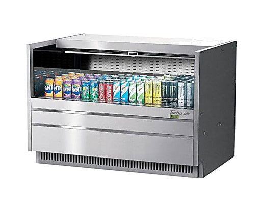 Turbo Air TOM-48UC-S-N 48 1/4" Drop-In Horizontal Open Air Cooler w/ (1) Level – Stainless Steel Exterior, 115v - Donut-Equipment.com