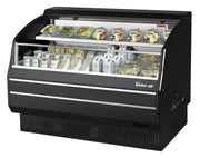 Turbo Air TOM-50LB-SP-N 50 7/8" Black Low Profile Horizontal Open Air Cooler – Refrigerated Curtain Merchandiser w/ (2) Levels, 115v - Donut-Equipment.com