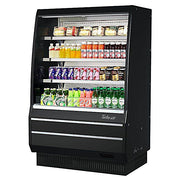 Turbo Air TOM-50MB-SP-N 50 7/8" Vertical Open Air Cooler w/ (4) Levels – Black Exterior, 115v - Donut-Equipment.com
