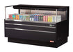Turbo Air TOM-60L-UF-B-1S-N 58 3/4" Black Low Profile Horizontal Open Air Cooler w/ (1) Level – Ultra Front Merchandiser, 115v - Bakery Wholesalers
