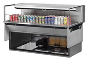 Turbo Air TOM-60L-UF-S-1SI-N 60" Stainless Steel Drop-In Refrigerated Open Display Case Merchandiser with (1) Level, 115v - Donut-Equipment.com