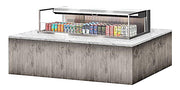 Turbo Air TOM-60L-UF-S-1SI-N 60" Stainless Steel Drop-In Refrigerated Open Display Case Merchandiser with (1) Level, 115v - Donut-Equipment.com