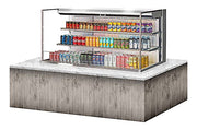 Turbo Air TOM-60L-UF-S-3SI-N 60" Stainless Steel Drop-In Refrigerated Open Display Case Merchandiser w/ (3) Levels, 115v - Donut-Equipment.com