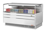 Turbo Air TOM-60L-UF-W-1S-N 58 3/4" White Low Profile Horizontal Open Air Cooler w/ (1) Level – Ultra Front Merchandiser, 115v - Donut-Equipment.com
