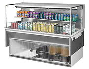 Turbo Air TOM-60L-UF-W-2SI-N 59 7/8" Drop-In Horizontal Open Air Cooler w/ (2) Levels – White Exterior, 115v - Donut-Equipment.com