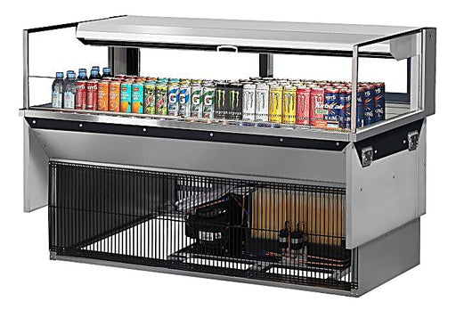 Turbo Air TOM-60L-UFD-S-1SI-N 60" Drop-In Horizontal Open Air Cooler w/ (1) Level – Stainless Steel Exterior, 115v - Donut-Equipment.com
