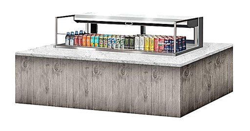 Turbo Air TOM-60L-UFD-S-1SI-N 60" Drop-In Horizontal Open Air Cooler w/ (1) Level – Stainless Steel Exterior, 115v - Donut-Equipment.com
