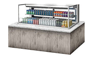Turbo Air TOM-60L-UFD-S-2SI-N 60" Drop-In Horizontal Open Air Cooler w/ (2) Levels – Stainless Steel Exterior, 115v - Donut-Equipment.com