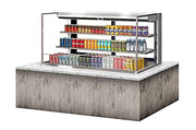 Turbo Air TOM-60L-UFD-S-3SI-N 60" Drop-In Horizontal Open Air Cooler w/ (3) Levels – Stainless Steel Exterior, 115v - Donut-Equipment.com
