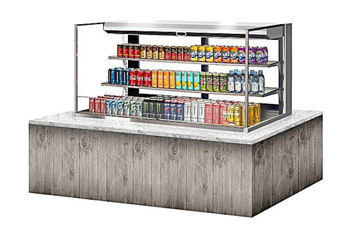 Turbo Air TOM-60L-UFD-S-3SI-N 60" Drop-In Horizontal Open Air Cooler w/ (3) Levels – Stainless Steel Exterior, 115v - Donut-Equipment.com