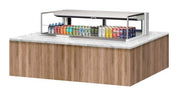 Turbo Air TOM-60L-UFD-W-1SI-N 60" Drop-In Horizontal Open Air Cooler w/ (1) Level – White Exterior, 115v - Donut-Equipment.com