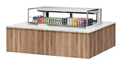 Turbo Air TOM-60L-UFD-W-1SI-N 60" Drop-In Horizontal Open Air Cooler w/ (1) Level – White Exterior, 115v - Donut-Equipment.com