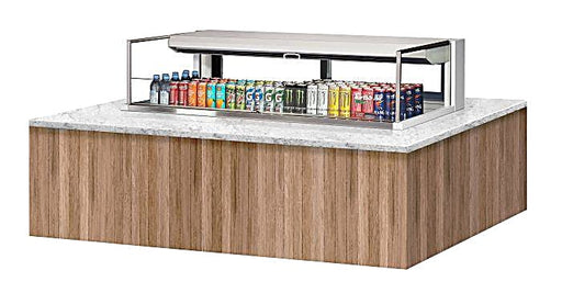 Turbo Air TOM-60L-UFD-W-1SI-N 60" Drop-In Horizontal Open Air Cooler w/ (1) Level – White Exterior, 115v - Donut-Equipment.com
