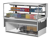 Turbo Air TOM-60L-UFD-W-2SI-N 60" Drop-In Horizontal Open Air Cooler w/ (2) Levels – White Exterior, 115v - Donut-Equipment.com