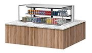 Turbo Air TOM-60L-UFD-W-2SI-N 60" Drop-In Horizontal Open Air Cooler w/ (2) Levels – White Exterior, 115v - Donut-Equipment.com