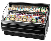 Turbo Air TOM-60LB-N 63 1/4" Horizontal Open Air Cooler w/ (2) Levels – Low Profile, Black Exterior, 115v - Donut-Equipment.com