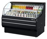 Turbo Air TOM-60SB-N 63" Slim Line Horizontal Open Air Cooler w/ (3) Levels – Black Exterior, 115v - Donut-Equipment.com