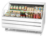 Turbo Air TOM-60SW-N 63" Slim Line Horizontal Open Air Cooler w/ (3) Levels – White Exterior, 115v - Bakery Wholesalers
