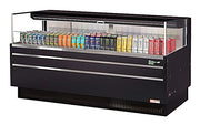 Turbo Air TOM-72L-UF-B-1S-N 70 3/4" Black Low Profile Horizontal Open Air Cooler w/ (1) Level – Ultra Front Merchandiser, 220v/1ph - Donut-Equipment.com