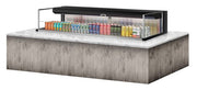 Turbo Air TOM-72L-UF-B-1SI-N 71 7/8" Drop-In Horizontal Open Air Cooler w/ (1) Level – Black Exterior, 220v/1ph - Donut-Equipment.com