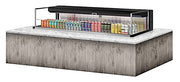 Turbo Air TOM-72L-UF-B-1SI-N 71 7/8" Drop-In Horizontal Open Air Cooler w/ (1) Level – Black Exterior, 220v/1ph - Donut-Equipment.com
