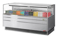 Turbo Air TOM-72L-UF-S-1S-N 70 3/4" Stainless Steel Low Profile Horizontal Open Air Cooler w/ (1) Level – Ultra Front Merchandiser, 220v/1ph - Bakery Wholesalers