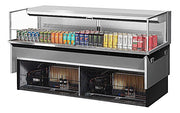 Turbo Air TOM-72L-UF-S-1SI-N 72" Stainless Steel Drop-In Refrigerated Open Display Case Merchandiser w/ (1) Level, 220v/1ph - Donut-Equipment.com
