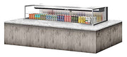 Turbo Air TOM-72L-UF-S-1SI-N 72" Stainless Steel Drop-In Refrigerated Open Display Case Merchandiser w/ (1) Level, 220v/1ph - Donut-Equipment.com