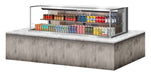 Turbo Air TOM-72L-UF-S-2SI-N 72" Stainless Steel Drop-In Refrigerated Open Display Case Merchandiser w/ (2) Levels, 220v/1ph - Bakery Wholesalers