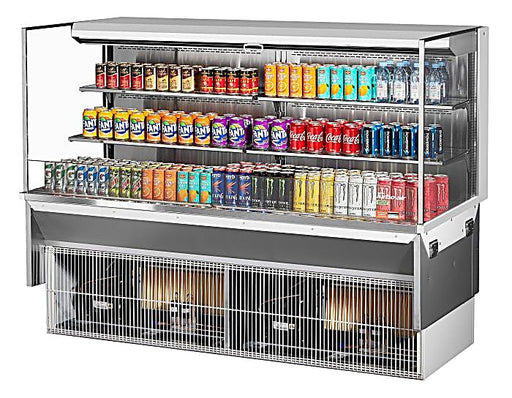 Turbo Air TOM-72L-UF-W-3SI-N 71 7/8" Drop-In Horizontal Open Air Cooler w/ (3) Levels – White Exterior, 220v/1ph - Donut-Equipment.com