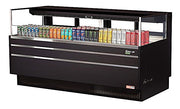 Turbo Air TOM-72L-UFD-B-1S-N 70 3/4" Black Low Profile Horizontal Open Air Cooler w/ (1) Level – Ultra Front Deluxe Merchandiser, 220v/1ph - Donut-Equipment.com