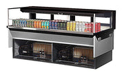 Turbo Air TOM-72L-UFD-B-1SI-N 72" Drop-In Horizontal Open Air Cooler w/ (1) Level – Black Exterior, 220v/1ph - Donut-Equipment.com