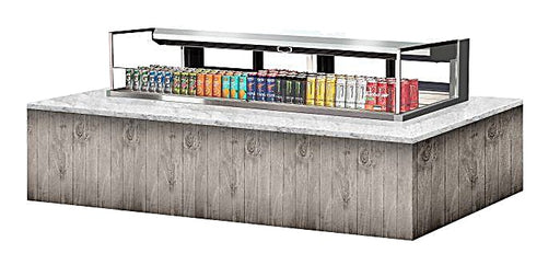 Turbo Air TOM-72L-UFD-S-1SI-N 72" Drop-In Horizontal Open Air Cooler w/ (1) Level – Stainless Steel Exterior, 220v/1ph - Donut-Equipment.com