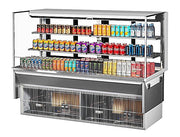 Turbo Air TOM-72L-UFD-W-3SI-N 72" Drop-In Horizontal Open Air Cooler w/ (3) Levels – White Exterior, 220v/1ph - Donut-Equipment.com