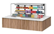 Turbo Air TOM-72L-UFD-W-3SI-N 72" Drop-In Horizontal Open Air Cooler w/ (3) Levels – White Exterior, 220v/1ph - Donut-Equipment.com