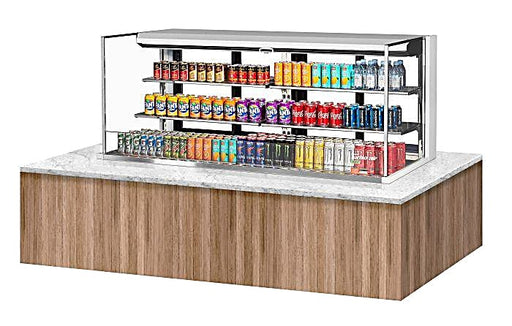 Turbo Air TOM-72L-UFD-W-3SI-N 72" Drop-In Horizontal Open Air Cooler w/ (3) Levels – White Exterior, 220v/1ph - Donut-Equipment.com