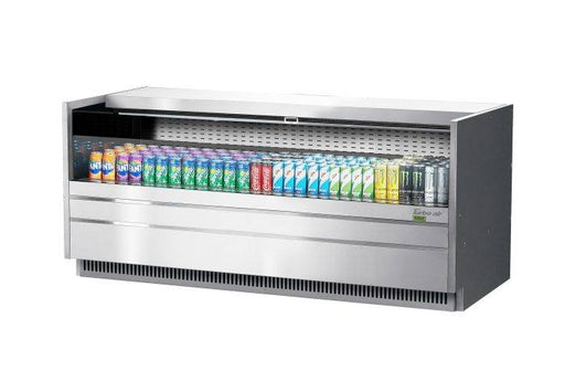 Turbo Air TOM-72UC-S-N 72 1/4" Drop-In Horizontal Open Air Cooler w/ (1) Level – Stainless Steel Exterior, 115v - Bakery Wholesalers