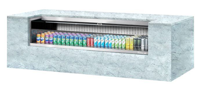 Turbo Air TOM-72UC-S-N 72 1/4" Drop-In Horizontal Open Air Cooler w/ (1) Level – Stainless Steel Exterior, 115v - Donut-Equipment.com