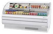 Turbo Air TOM-75LW-N 75 5/8" Horizontal Open Air Cooler w/ (2) Levels – Low Profile Display Merchandiser, White Exterior, 115v - Donut-Equipment.com