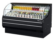 Turbo Air TOM-75SB-N 75 5/8" Slim Line Horizontal Open Air Cooler w/ (3) Levels – Black Exterior, 115v - Donut-Equipment.com