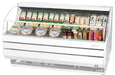 Turbo Air TOM-75SW-N 75 5/8" Slim Line Horizontal Open Air Cooler w/ (3) Levels – White Exterior, 115v - Bakery Wholesalers