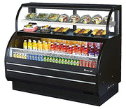 Turbo Air TOM-W-60SB-N 62 5/8" Black Horizontal Open Air Cooler w/ (4) Levels – Wide Display Merchandiser, 115v - Donut-Equipment.com