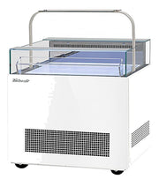 Turbo Air TOS-30NN-D-W 30 1/4" White Horizontal Open Display Merchandiser / Air Curtain Sandwich and Cheese Display Case – 1 Level, 115v - Donut-Equipment.com