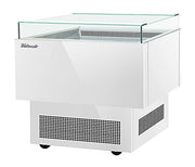 Turbo Air TOS-30PN-W 30" White Horizontal Open Display Merchandiser / Air Curtain Sandwich and Cheese Display Case – 1 Level, 115v - Donut-Equipment.com