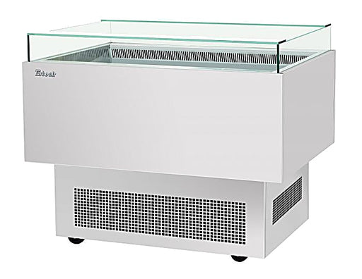 Turbo Air TOS-40PN-S 40" Stainless Steel Horizontal Open Display Merchandiser / Air Curtain Sandwich and Cheese Display Case – 1 Level, 115v - Donut-Equipment.com