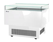 Turbo Air TOS-40PN-W 40" White Horizontal Open Display Merchandiser / Air Curtain Sandwich and Cheese Display Case – 1 Level, 115v - Donut-Equipment.com