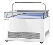Turbo Air TOS-50NN-D-W 50 1/4" White Horizontal Open Display Merchandiser / Air Curtain Sandwich and Cheese Display Case – 1 Level with Top Shelf, 115v (Copy) - Donut-Equipment.com