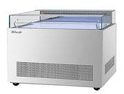 Turbo Air TOS-50NN-S 50 1/4" Stainless Steel Horizontal Open Display Merchandiser / Air Curtain Sandwich and Cheese Display Case – 1 Level, 115v - Donut-Equipment.com